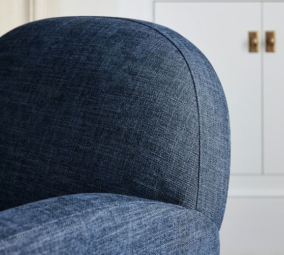 Farmhouse Upholstered Swivel Armchair | Pottery Barn