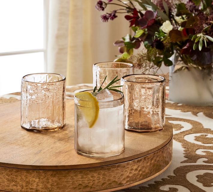 Hammered Café Drinking Glasses