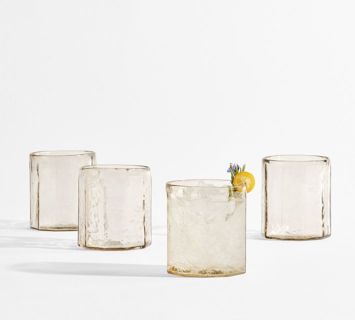 Hammered Café Drinking Glasses