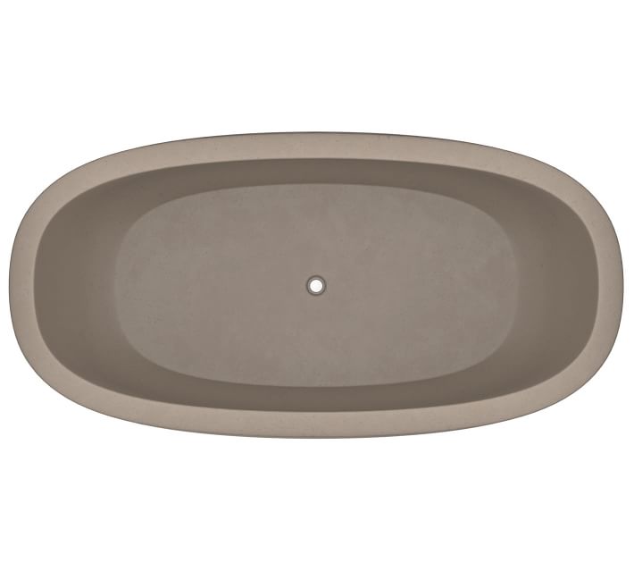 Holas 72 Handcrafted Freestanding Concrete Bathtub