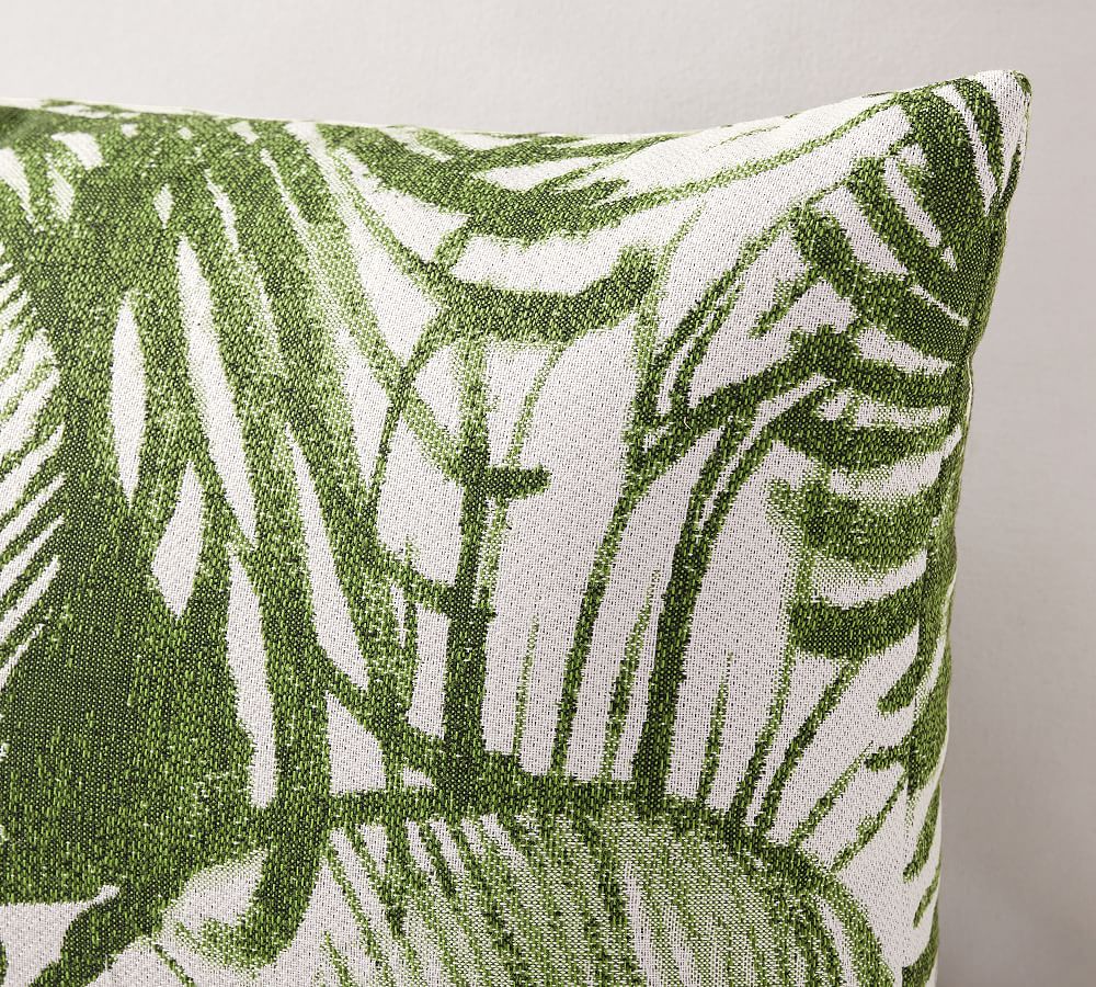 Outdoor Pillows with Insert Green Leaves Patio Accent Throw