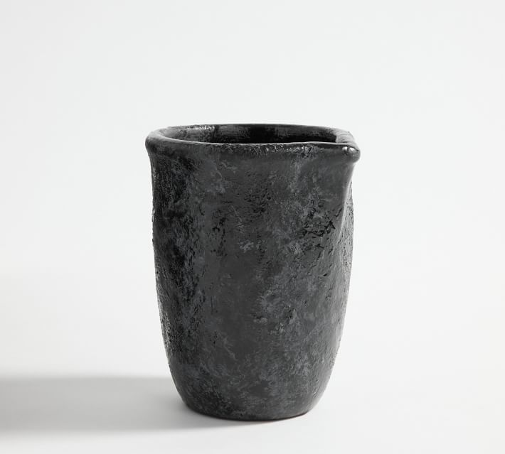 Artisan Handcrafted Ceramic Vase - Gray