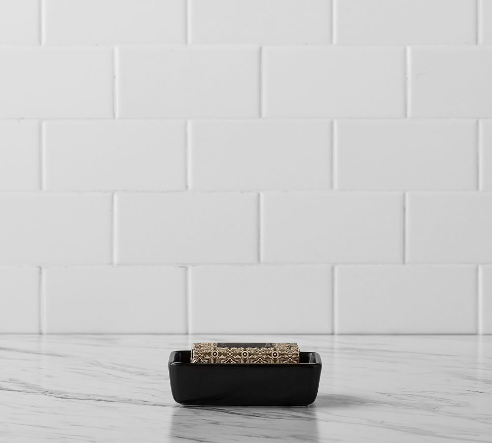 Matte Black Porcelain Bathroom Accessories Pottery Barn