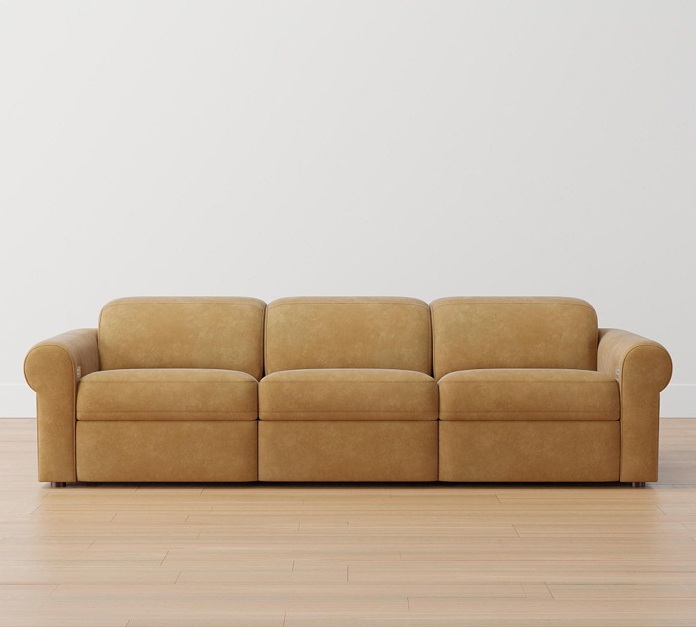 Ultra Lounge Roll Arm Leather Modular Sofa