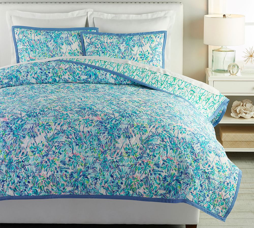 Lilly Pulitzer Cabana Cocktail Reversible Cotton Quilt &amp; Shams
