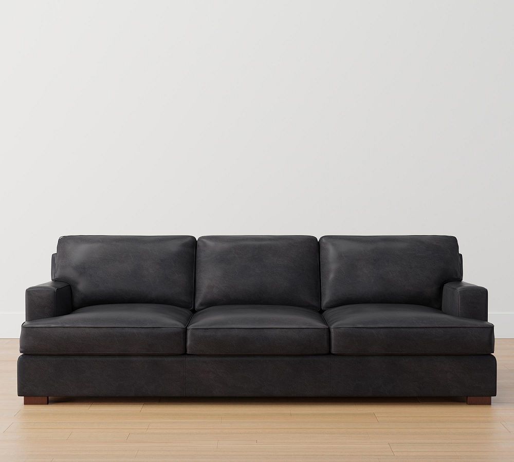 Townsend Square Arm Leather Sofa Collection (78&quot;&ndash;101&quot;)