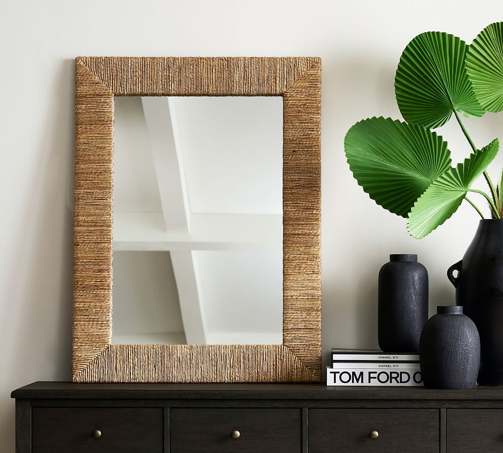 Seagrass Mirror - Small, 11L x 10W x 1D, Wall Mirrors, Set of 1