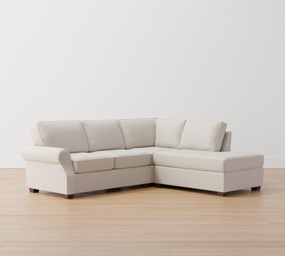 Fremont Roll Arm Upholstered 3-Piece Bumper Sectional | Pottery Barn