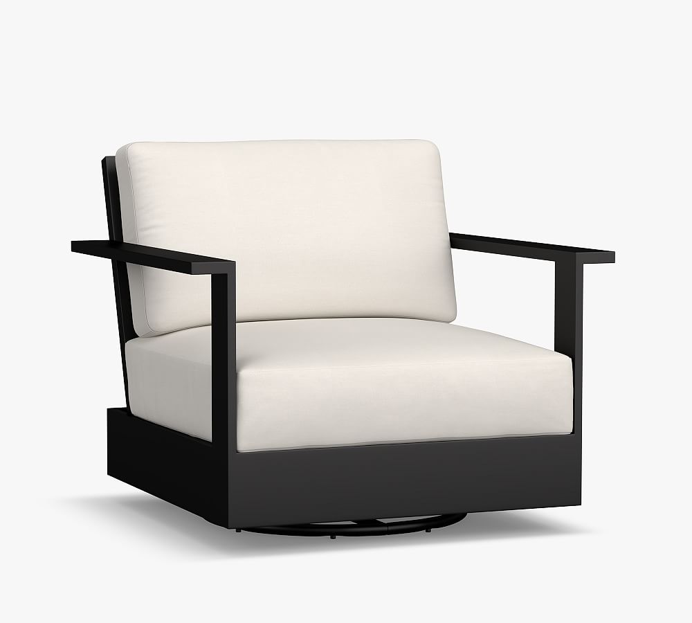 Malibu Metal Platform Swivel Outdoor Lounge Chair