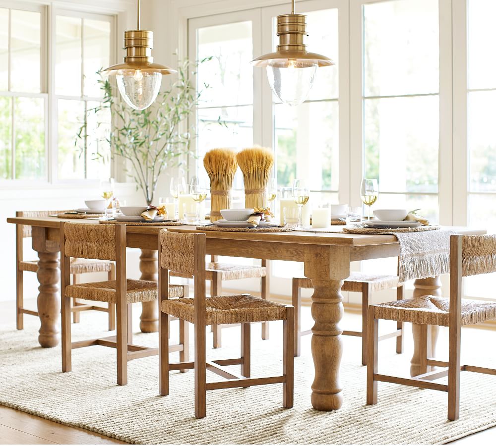 Pottery barn dining table shop extending