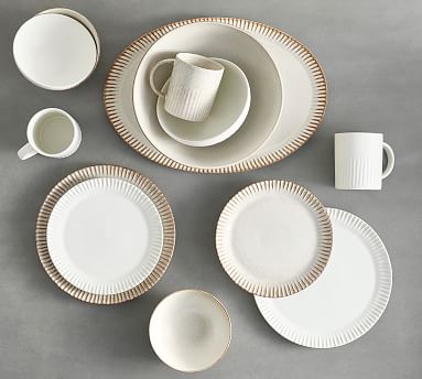 Ridge Textured Stoneware Dinnerware Collection | Pottery Barn