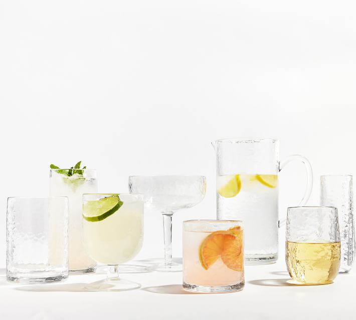 Clear Hammered Margarita Pitcher