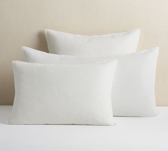 European Ribbed Linen Sham Pottery Barn