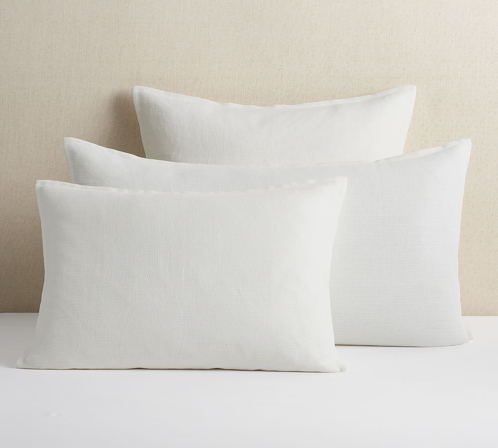 European Ribbed Linen Sham Pottery Barn