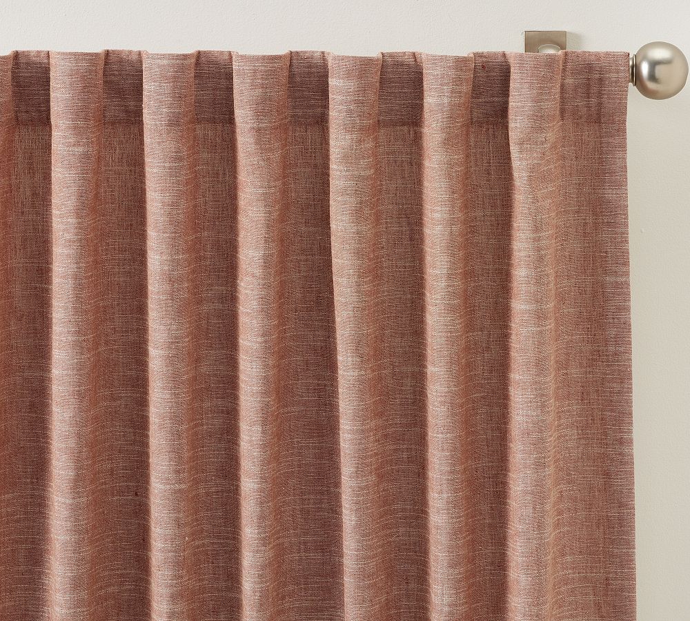 Emery Linen Blackout Curtain | Pottery Barn