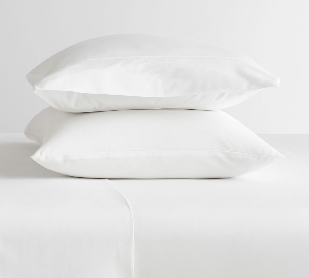 400-Thread-Count Organic Percale Pillowcases - Set of 2