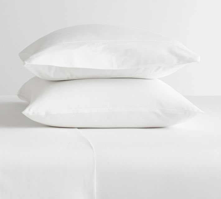 400-Thread-Count Organic Percale Pillowcases - Set of 2 | Pottery Barn