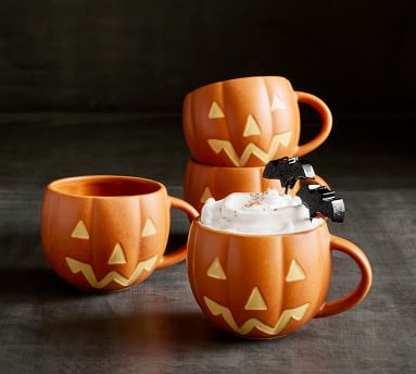 Jack-O'-Lantern Stoneware Mugs | Pottery Barn