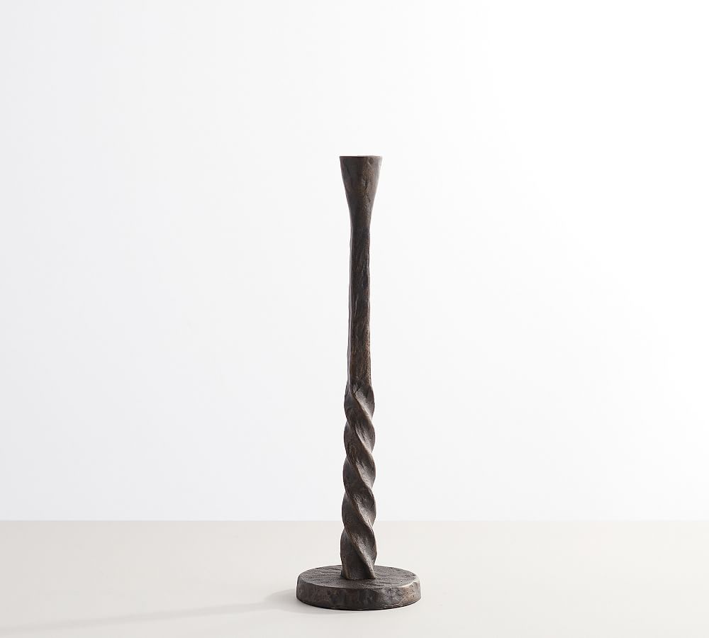 Easton Forged-Iron Taper Candleholder