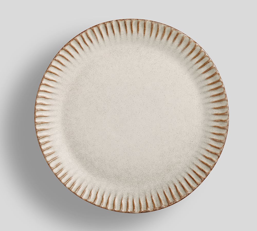 Ridge Textured Stoneware Salad Plates