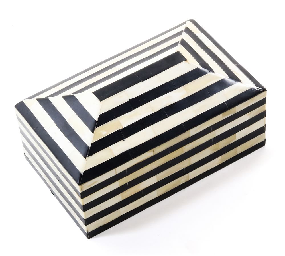 Rowan Ivory/Black Decorative Box