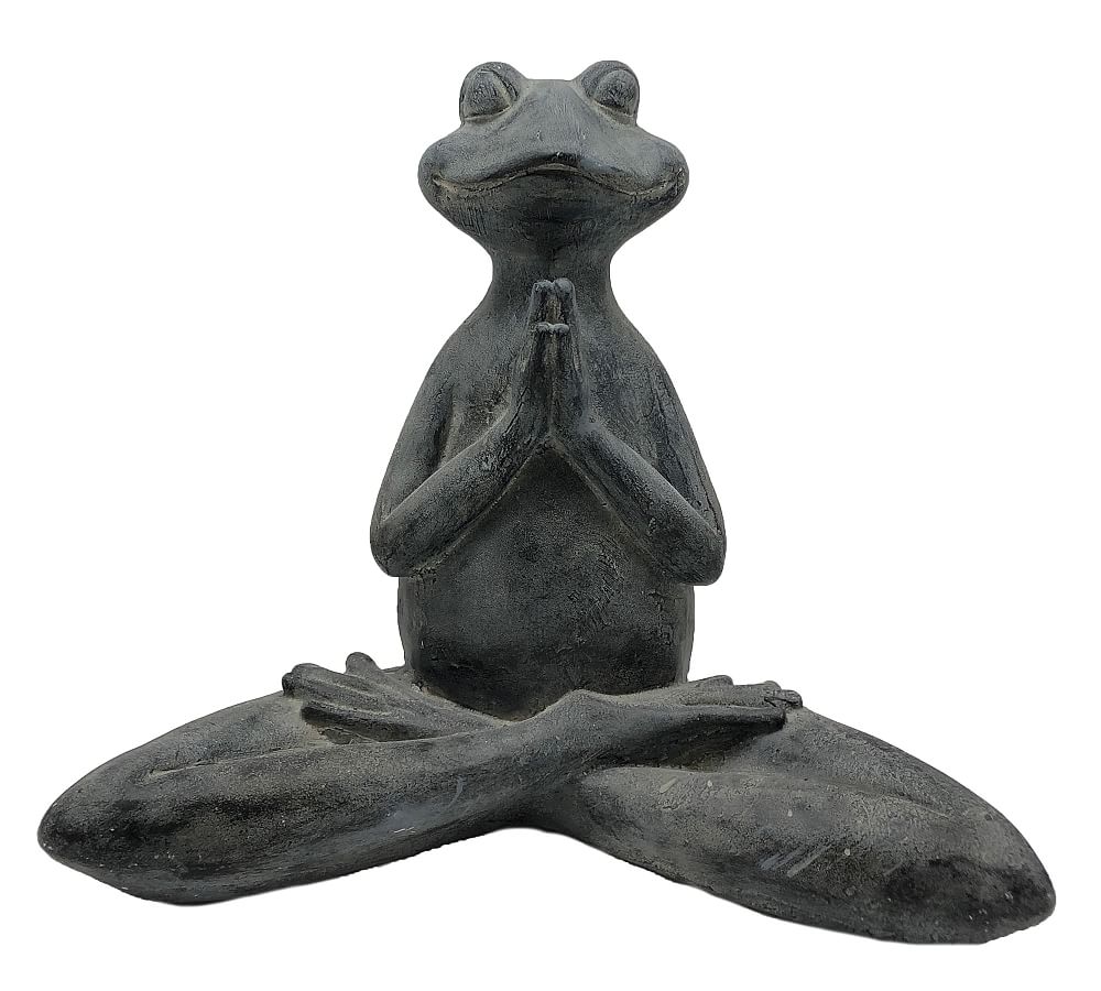 Sitting Praying Frog Garden Object