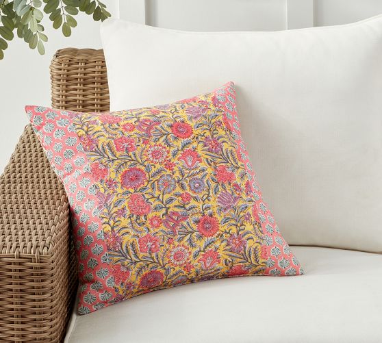 Sai Block Print Inspired Reversible Pillow