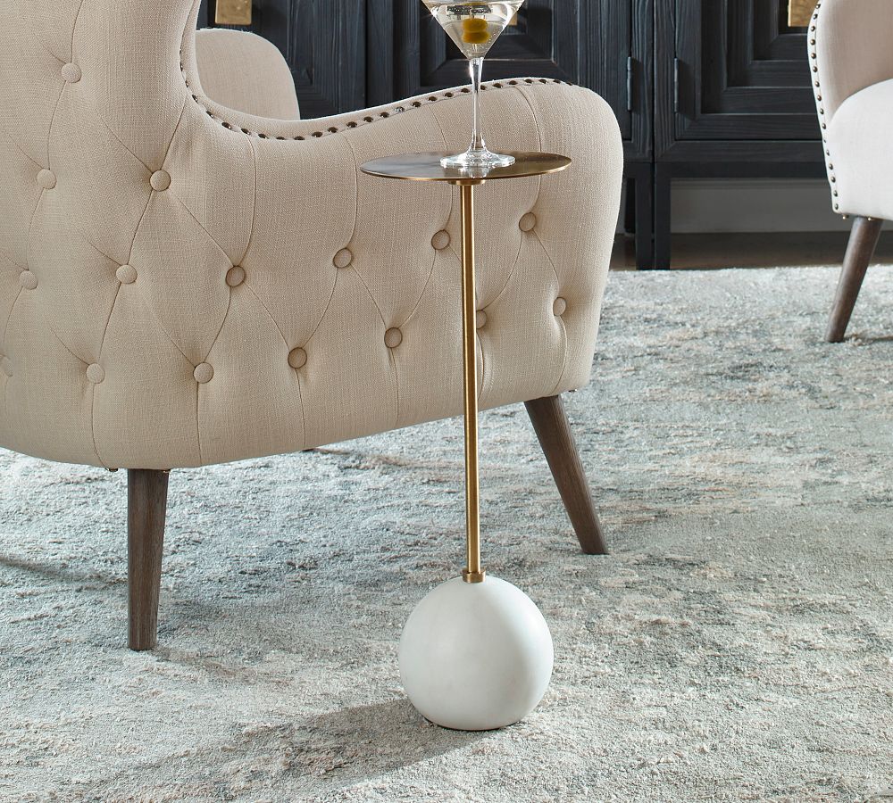 Kia Round Marble Cocktail Table (8.5&quot;)