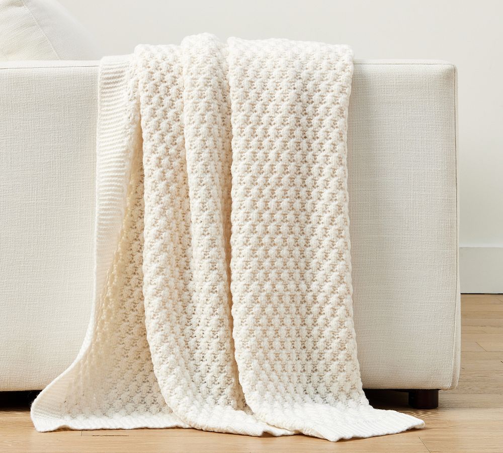 Bobble Knit Throw Blanket