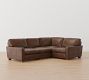 Turner Square Arm Leather 3-Piece Sectional (106&quot;&ndash;111&quot;)