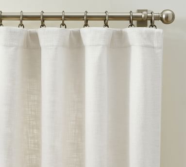 Faye Textured Linen Curtain | Pottery Barn