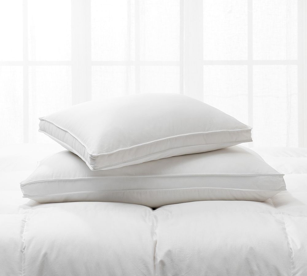 MAXI Down Alternative Pillow 100% Cotton Fabric Bed Pillow - with 1.5  Gusset - 100% Microfiber Filled Pillow (4 Pack) - Bed Bath & Beyond -  32154970