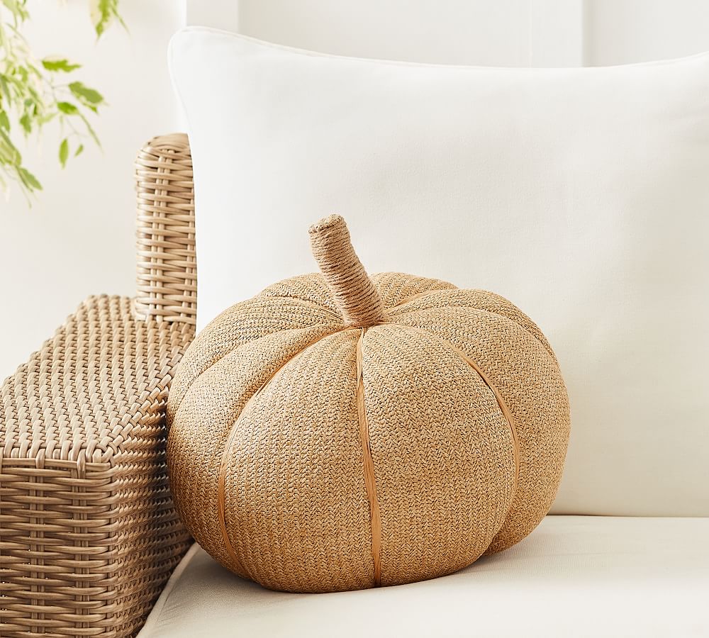 Pumpkin Shaped Outdoor Pillow