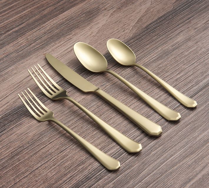 Bark Wood Flatware, Set Of 5 - Ecru– At Home Designs of Delaware