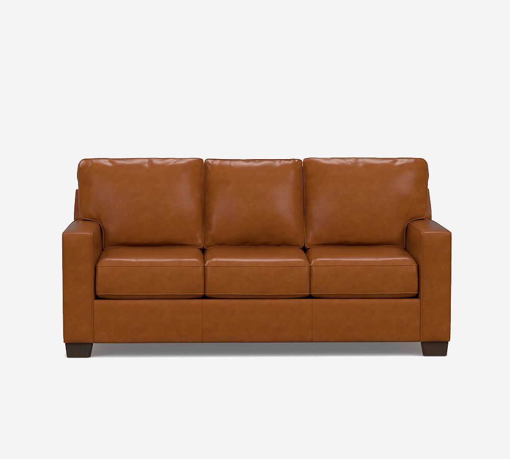 Buchanan Square Arm Leather Sleeper Sofa