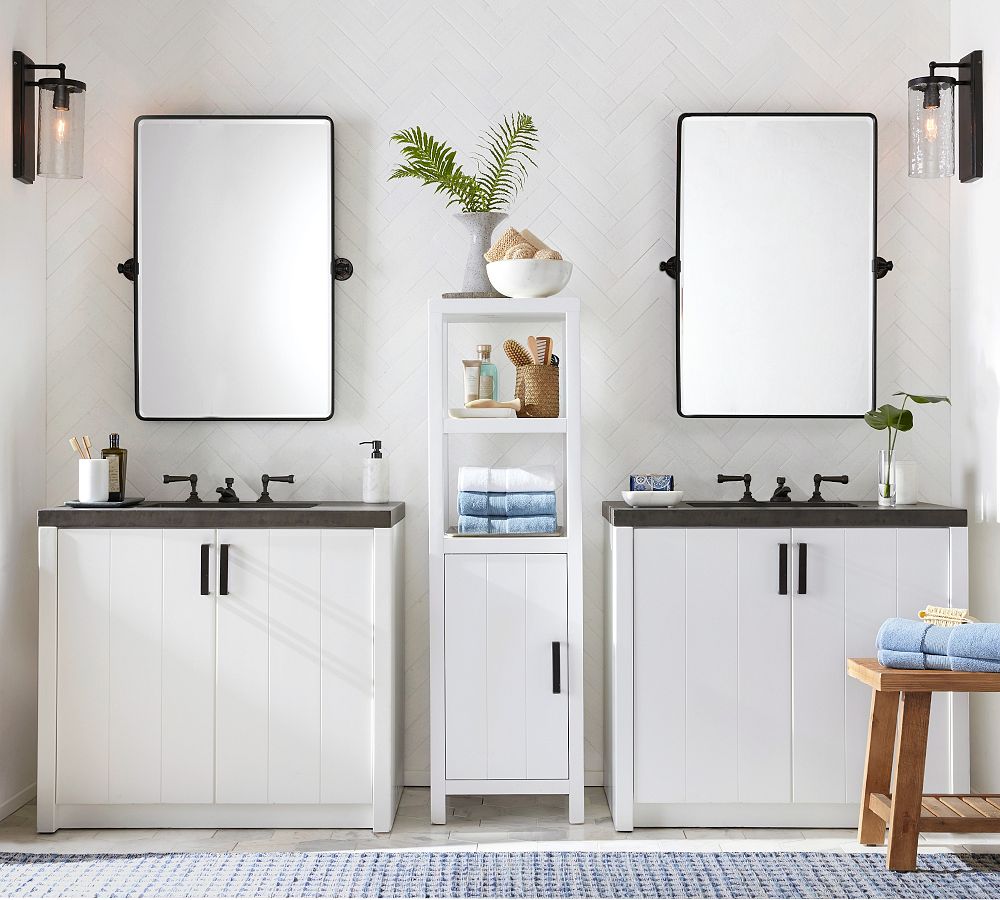 Austen 36" Concrete Top Single Sink Vanity Pottery Barn