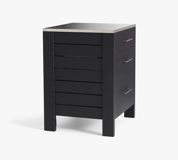 CHEST OF TWELVE WOODEN DRAWERS WITH METAL LEGS 