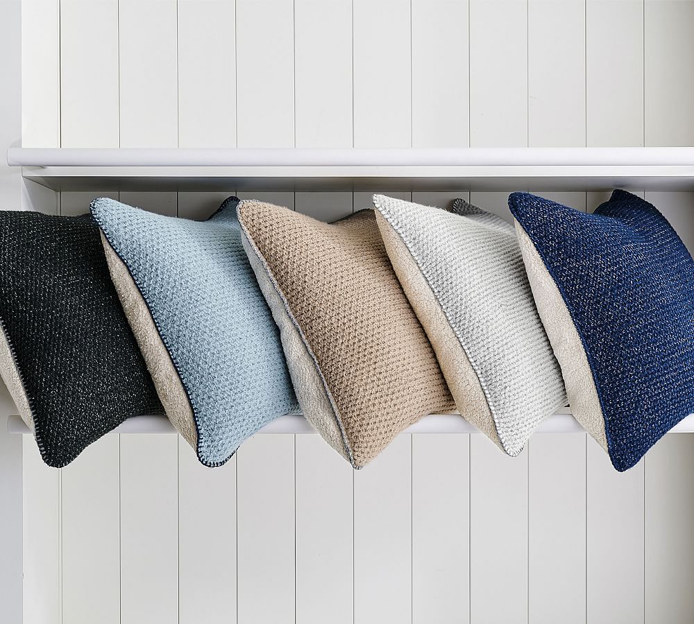 Thermal Sherpa Back Knit Pillow Cover Pottery Barn
