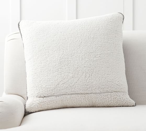 High back sherpa outlet fabric comfort pillow