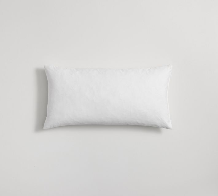 Feather and Down Lumbar Pillow Insert - White, Size 14 x 30, Cotton | The Company Store