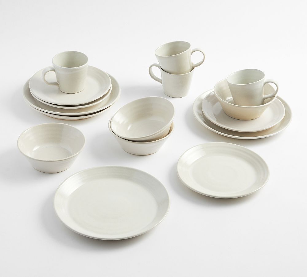 Larkin Reactive Glaze Stoneware 16-Piece Dinnerware Set