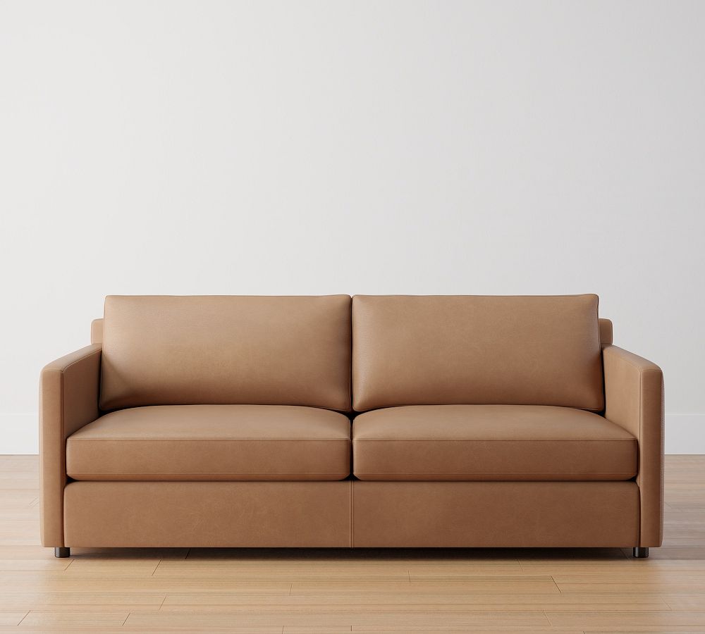 Pacifica Square Arm Leather Sofa