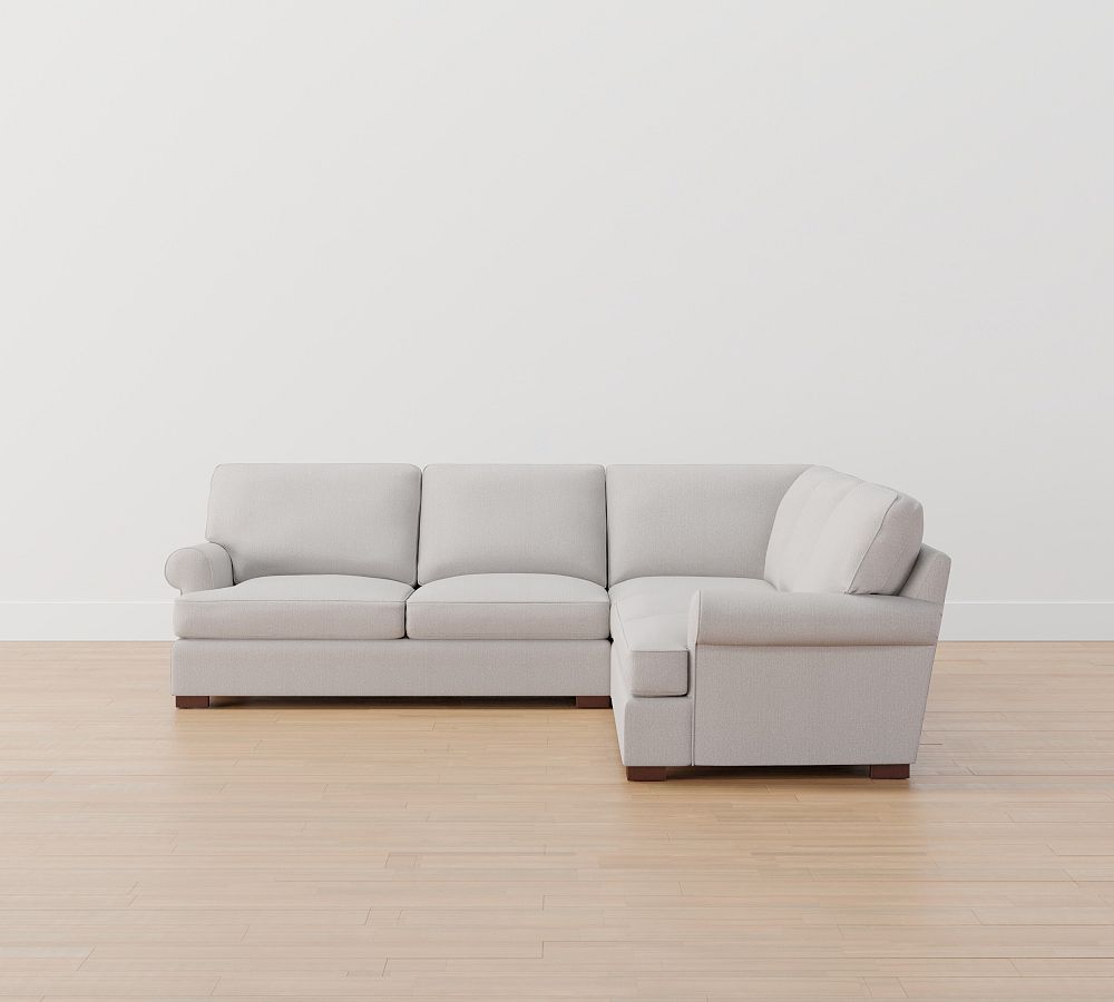 Townsend Roll Arm Upholstered 3-Piece -Sectional