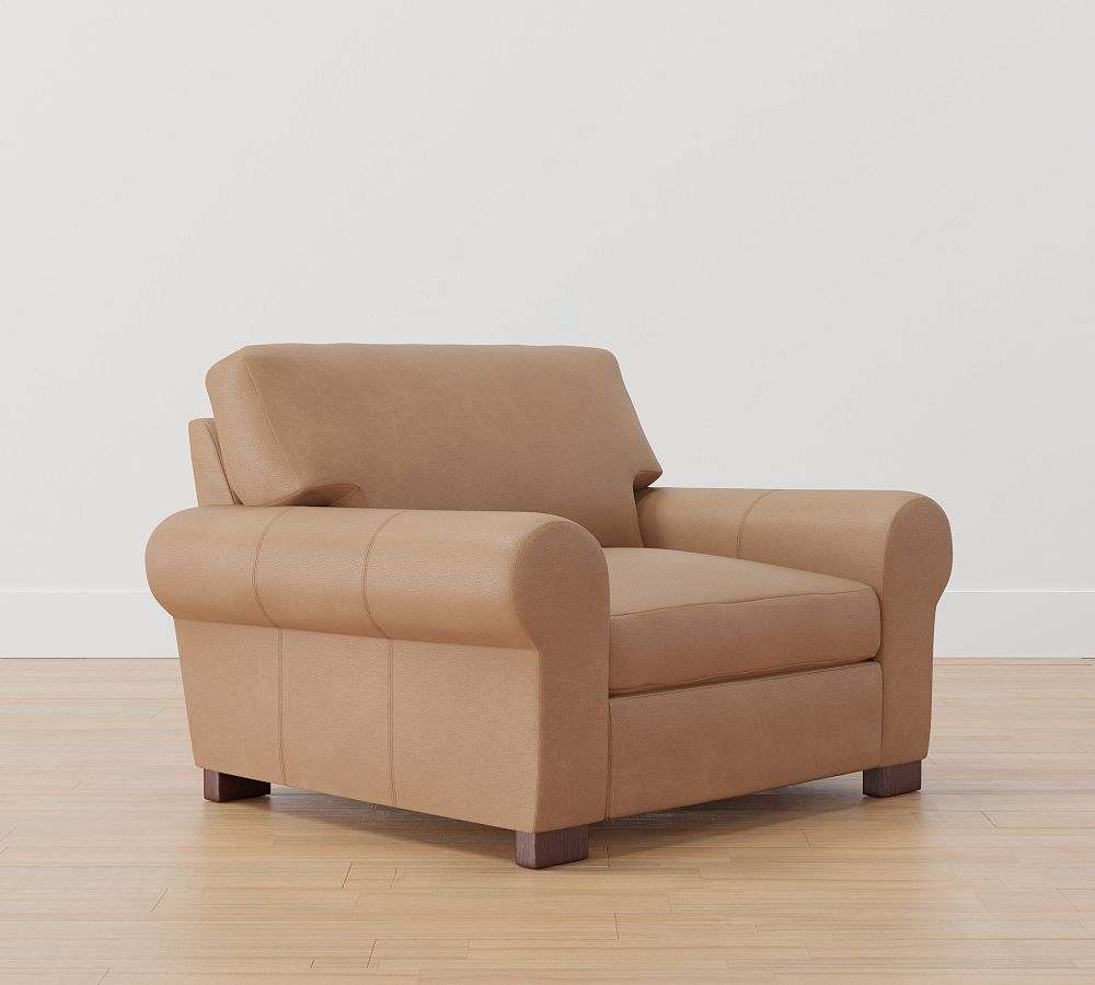 Turner Roll Arm Leather Armchair