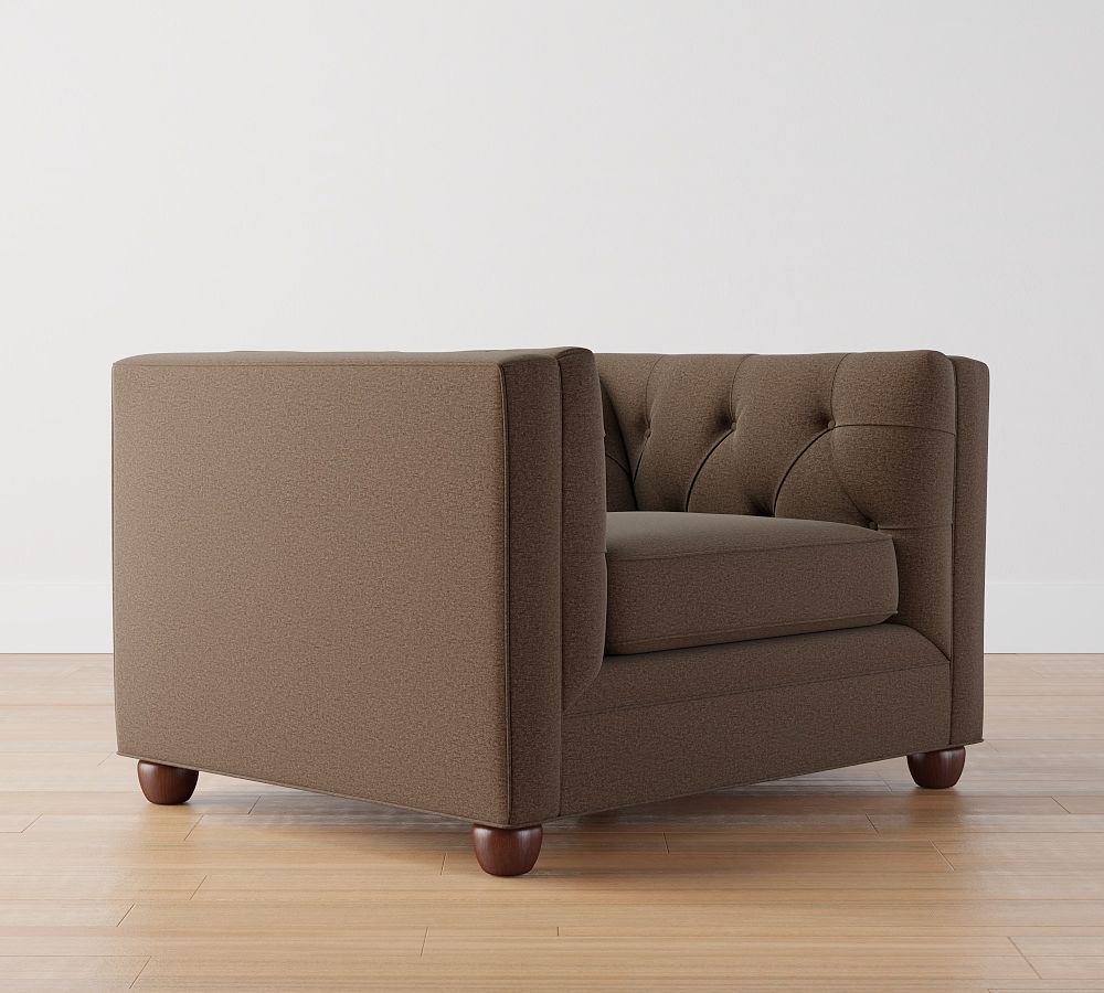 Chesterfield Square Arm Upholstered Armchair