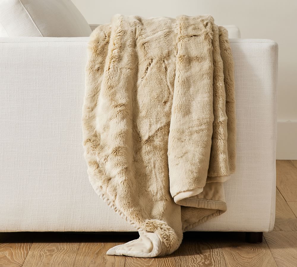 Faux Fur Alpaca Throw Blanket