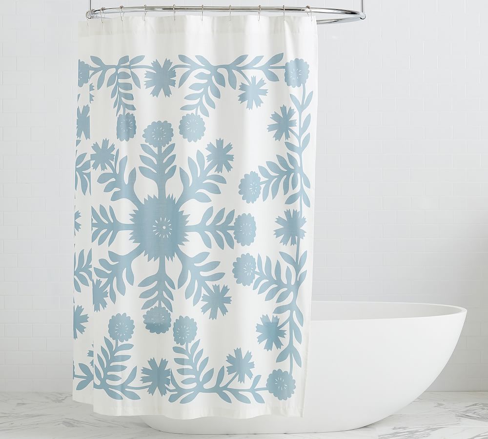Lilo Cotton Shower Curtain Pottery Barn