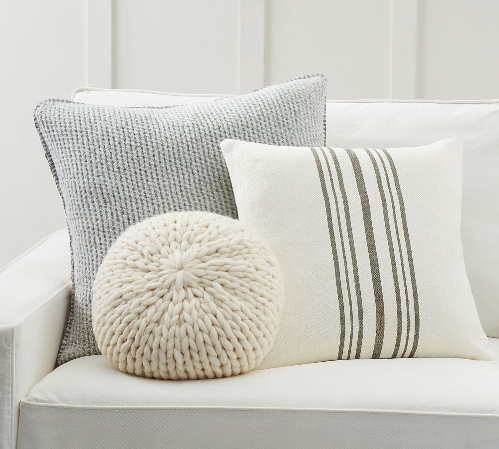 Modern Stripe Gray Pillow Cover Set Pottery Barn