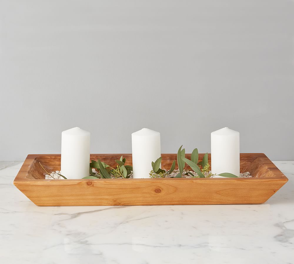 Wood Candle Bowls 