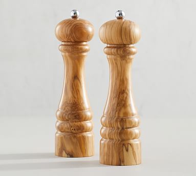 Bisetti Wood Salt Pepper Mill Set Pottery Barn